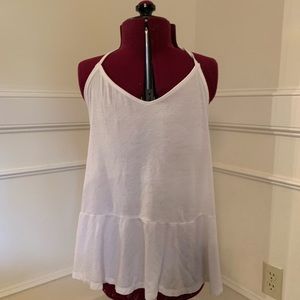 White halter neck top